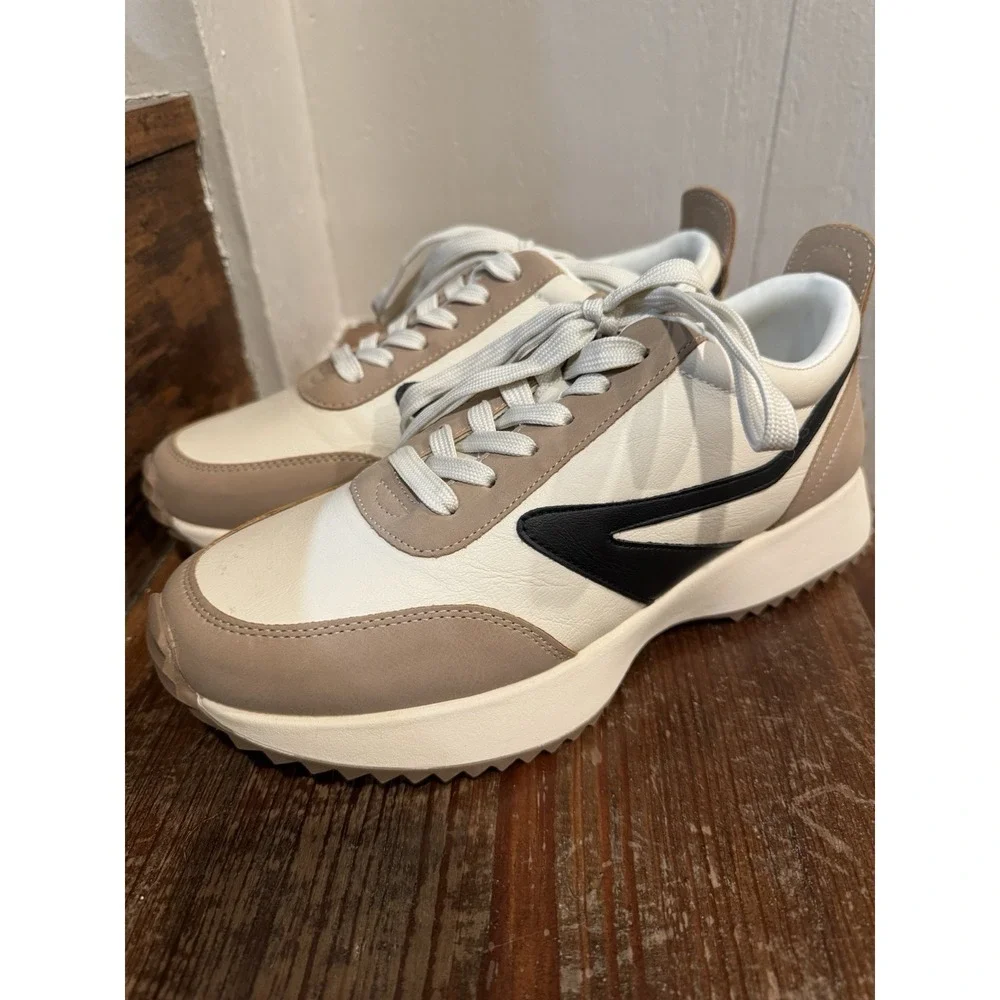 DV Dolce Vita Women's Sz 8.5 Bynx Platform Sneakers Neutral Chunky EUC
